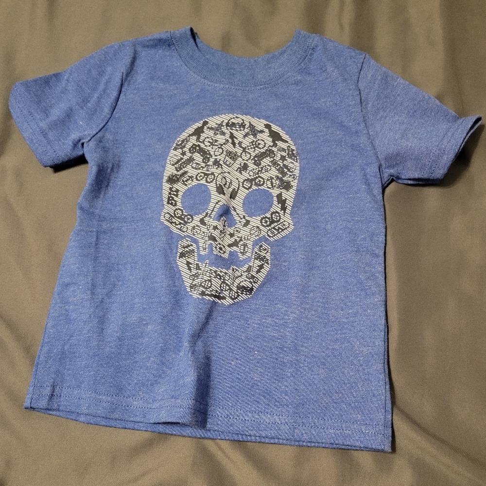 Granimals 18month Toddler Boys Blue Skull Graphic Tee Shirt New Without Tags